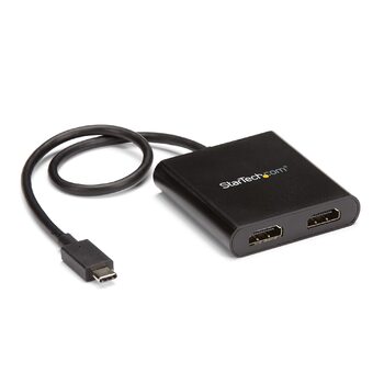 Star Tech 2-Port USB-C to HDMI MST Hub - 4K Multi-Stream Transport Hub