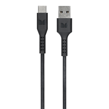 Monster TPE 1.2M USB-C to USB-A Phone Charging/Sync Cable Black