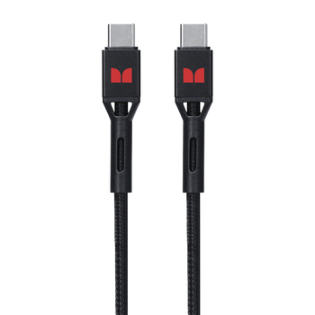 Monster Braided 1.2M USB-C to USB-C Black Phone Charging/Sync Cable