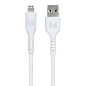 Monster TPE 1.2M Lightning to USB-A WHT Phone Charging/Sync Cable