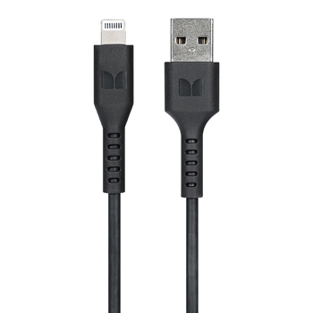 Monster TPE 2M Lightning to USB-A BLK Phone Charging/Sync Cable