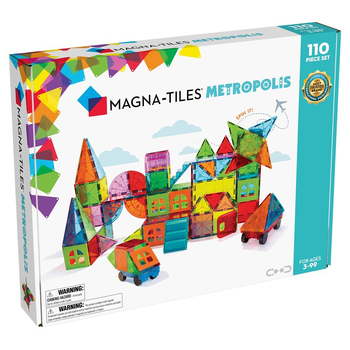 110pc Magna-Tiles Metropolis Set Kids Building Toy 3y+