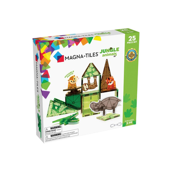 25pc Magna-Tiles Jungle Animals Kids/Childrens Magnetic Construction Toy Set 3y+
