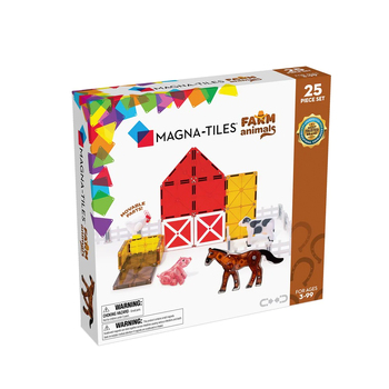 25pc Magna-Tiles Farm Animals Kids/Childrens Magnetic Construction Toy Set 3y+