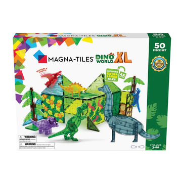 50pc Magna-Tiles Dino World Xl Kids/Childrens Magnetic Construction Toy Set 3y+