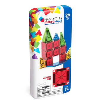 26pc Magna-Tiles microMAGS Travel Set Kids Building Toy 3+