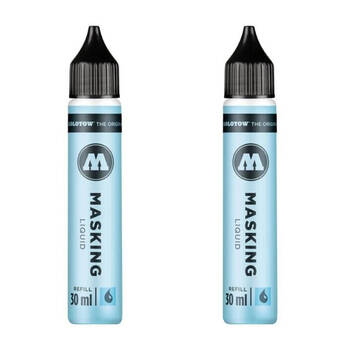 2PK Molotow Grafx Art Fast-Drying Water Resistant Masking Fluid Pen Refill 30ml
