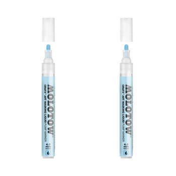 2PK Molotow Grafx Art Fast-Drying Water Resistant Masking Fluid Pen 4mm
