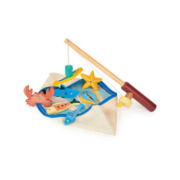 Mentari Fishing Game Educational Play 28x9cm Wooden Toy 3y+