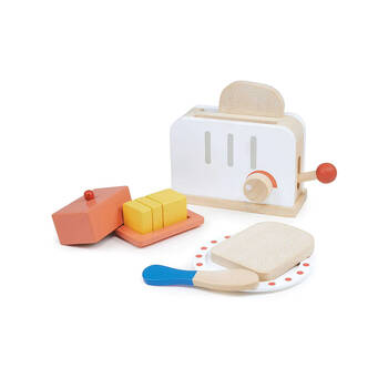 Mentari Rise & Shine Toaster Set Pretend Play Wooden Toy 3y+