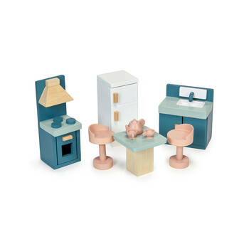 Mentari 1:12 Wooden Kitchen Doll House Furniture Set Kids Toy 3y+