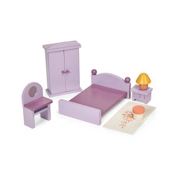 Mentari 1:12 Wooden Bedroom Doll House Furniture Set Kids Toy 3y+
