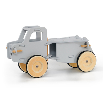 Moover Toys Classic Dump Truck Wooden Kids Playset Grey 18m+