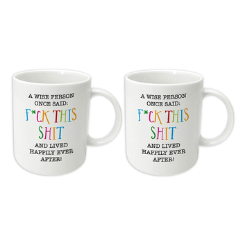 2PK A Wise Person Once Said F*ck This Sh*t Mug 350ml Drinking Cup