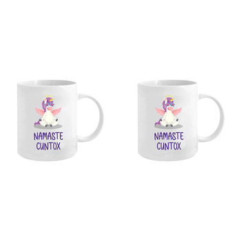 2PK Namaste C**tox 360ml Ceramic Coffee/Tea Drink Mug w/ Handle