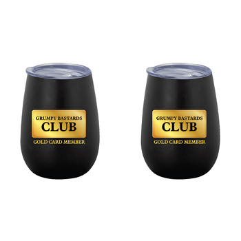 2PK Grumpy Bastards Club 360ml S/S Vacuum Insulated Tumbler Double Walled Mug