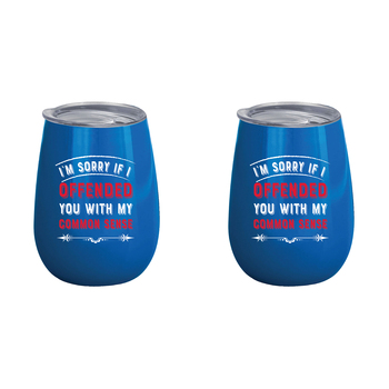 2PK I'm Sorry If I Offended 360ml S/S Insulated Tumbler Double Walled Mug