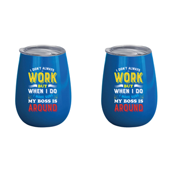 2PK I Dont Always Work But 360ml S/S Vacuum Insulated Tumbler Double Walled Mug