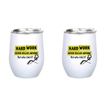 2PK Hard World Never Killed 360ml S/S Insulated Tumbler Double Walled Mug