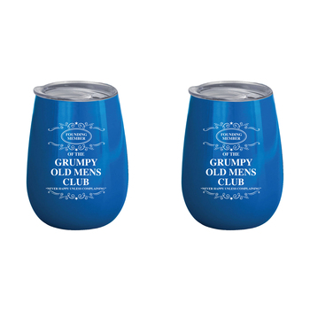 2PK Grumpy Old Mens Club 360ml S/S Vacuum Insulated Tumbler Double Walled Mug