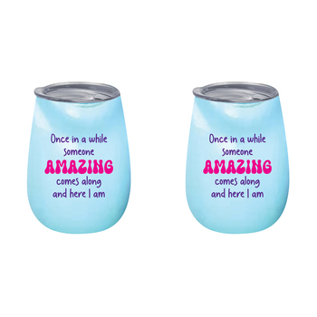 2PK Once In A While Someone 360ml S/Steel Double Walled Insulated Mug