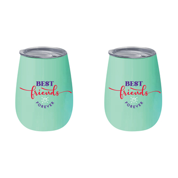 2PK Best Friends Forever 360ml Stainless Steel Double Walled Insulated Mug