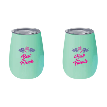 2PK Best Friends 360ml Stainless Steel Double Walled Insulated Mug