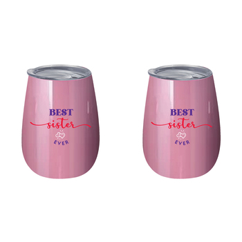 2PK Best Sister Ever 360ml Stainless Steel Double Walled Insulated Mug