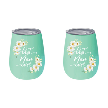 2PK Best Nan Ever 360ml Stainless Steel Double Walled Insulated Mug