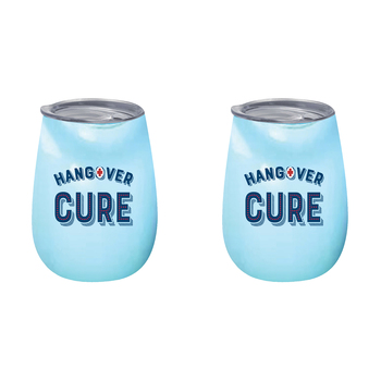 2PK Hand Over Cure 360ml Stainless Steel Double Walled Insulated Mug