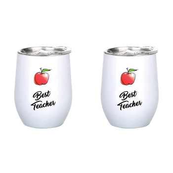 4pc Best Teacher 360ml Stainless Steel Double Walled Insulated Mug