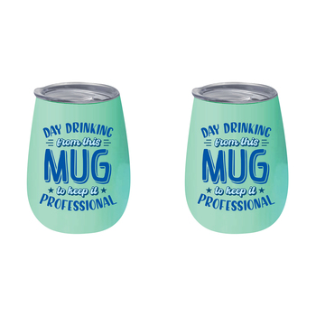 2PK Day Drinking 360ml Stainless Steel Double Walled Insulated Mug