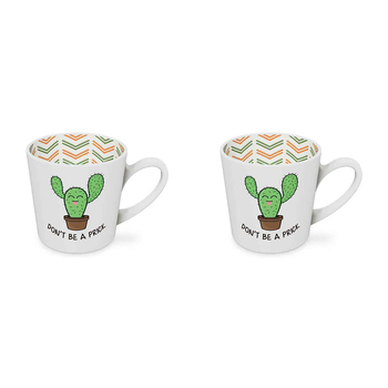 2PK Don't Be a Pric Beautiful on the Inside 420ml/10cm Ceramic Mug w/ Handle