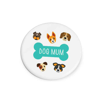Dog Mum Beautiful on the Inside Ceramic Coaster Round 10cm