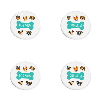 4PK Dog Mum Beautiful on the Inside Ceramic Coaster Round 10cm