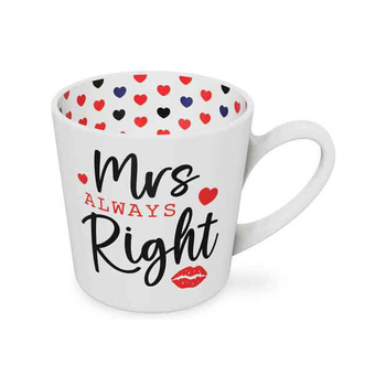Mrs. Always Right Beautiful on the Inside 420ml/10cm New Bone China Mug