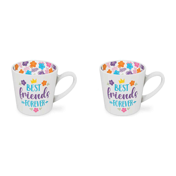 2PK Best Friends for EverBeautiful on the Inside 420ml/10cm New Bone China Mug