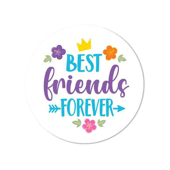 Best Friends For Beautiful on the Inside Ceramic Coaster Round 10cm