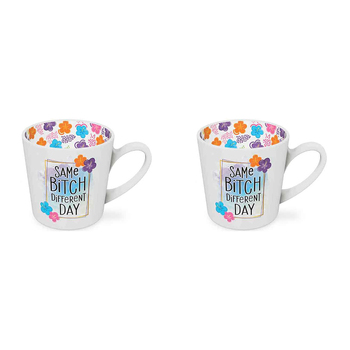 2PK Same B*tch Different Beautiful on the Inside 420ml/10cm New Bone China Mug