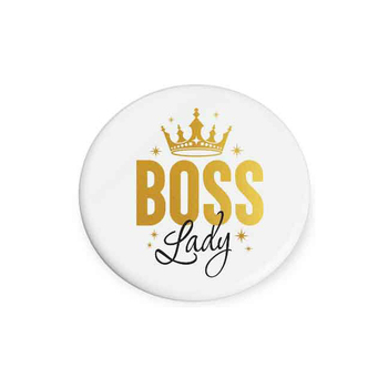 Boss Lady Beautiful on the Inside Ceramic Coaster Round 10cm