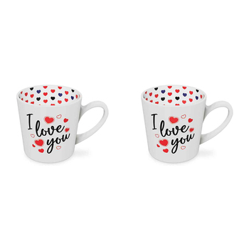 2PK I Love You Beautiful on the Inside 420ml/10cm New Bone China Mug