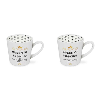 2PK Queen of F**king Every Beautiful on the Inside 420ml New Bone China Mug
