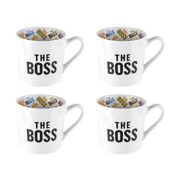 4PK LMD New Bone China The Boss - Beautiful On The Inside Mug 400ml