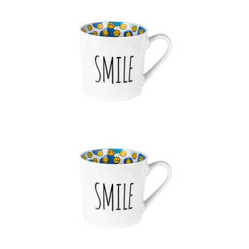 2PK LMD New Bone China Smile - Beautiful On The Inside Mug 400ml