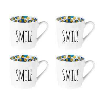 4PK LMD New Bone China Smile - Beautiful On The Inside Mug 400ml
