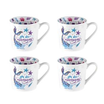 4PK LMD New Bone China Mermaizing - Beautiful On The Inside Mug 400ml