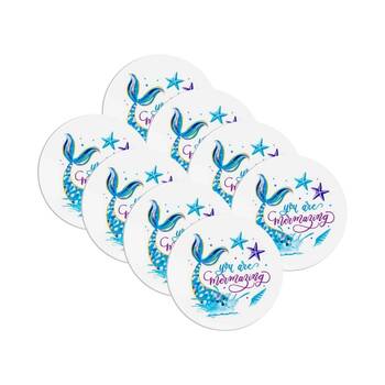 8PK LMD Ceramic Mermaizing - Beautiful On The Inside Table Coaster 10cm