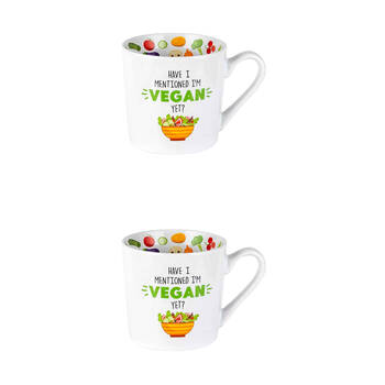 2PK LMD New Bone China Did I Mention Beautiful Inside Mug 400ml