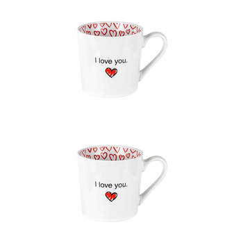 2PK LMD New Bone China Love - Beautiful On The Inside Mug 400ml