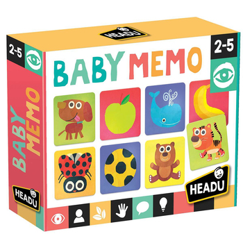 48pc Headu Baby Memo Chunky Cardboard Tiles Kids Memory Game 2-5y